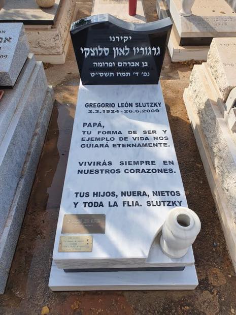 Marble headstone after cleaning