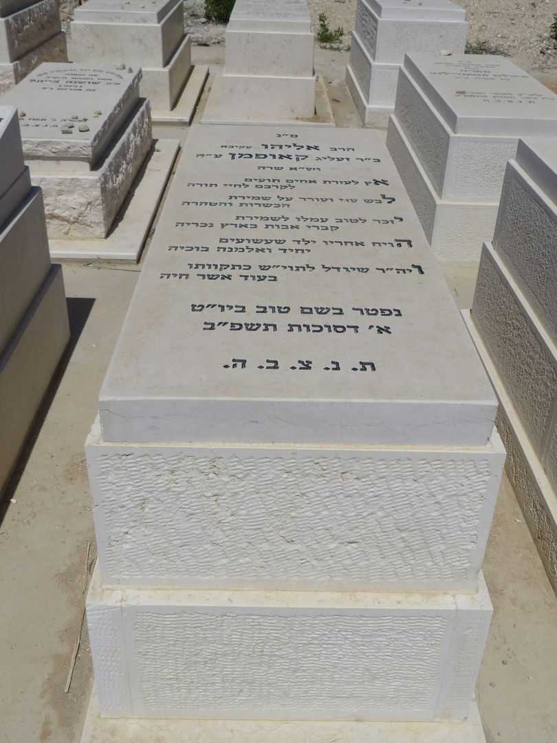 קברו של אליהו עקיבא קאופמן