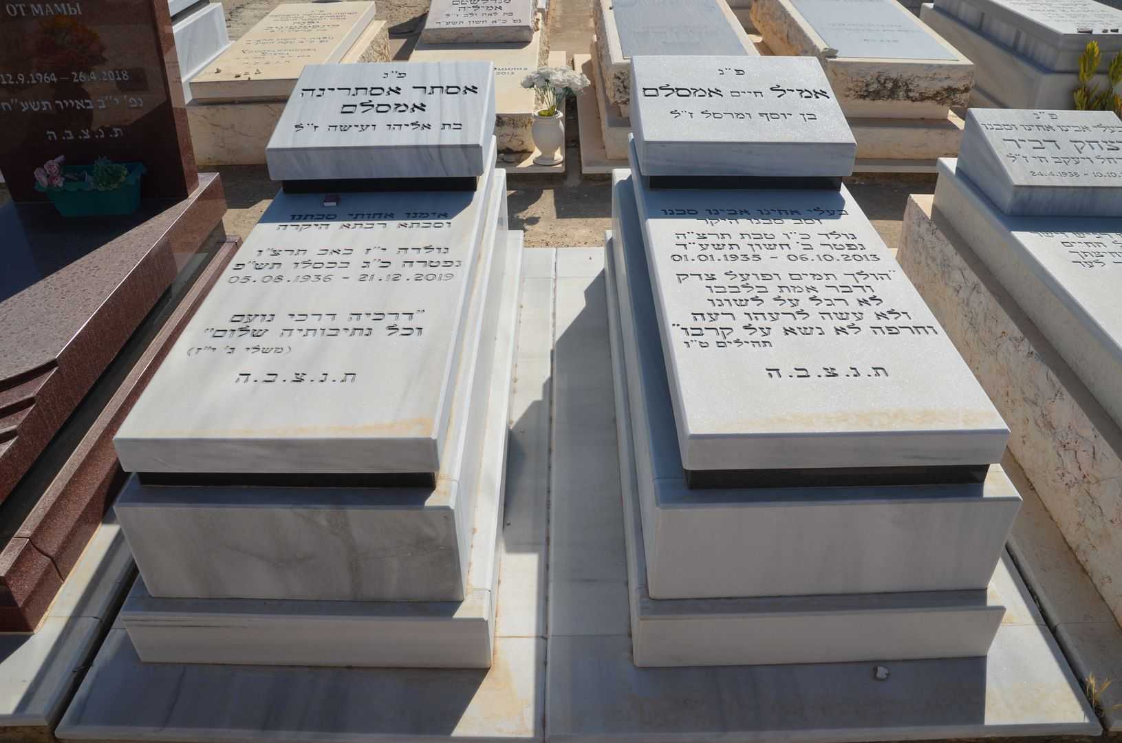 קברו של אמיל אמסלם