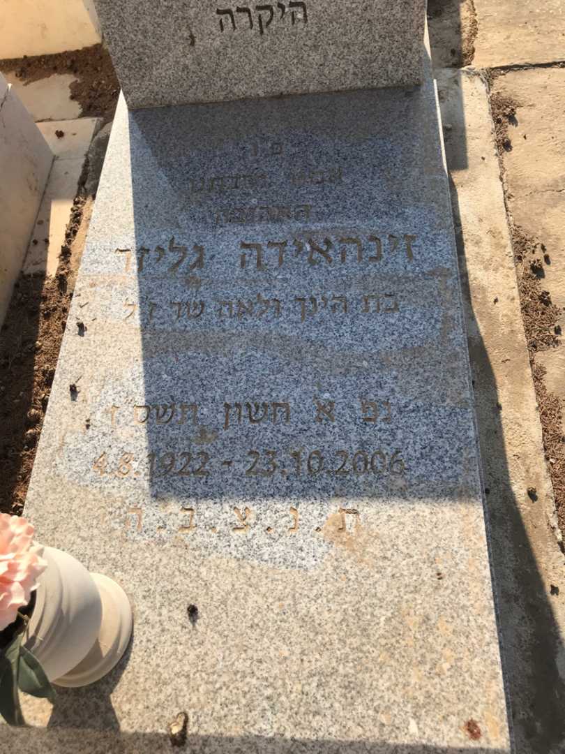 קברו של זינהאידה גליזר. תמונה 2