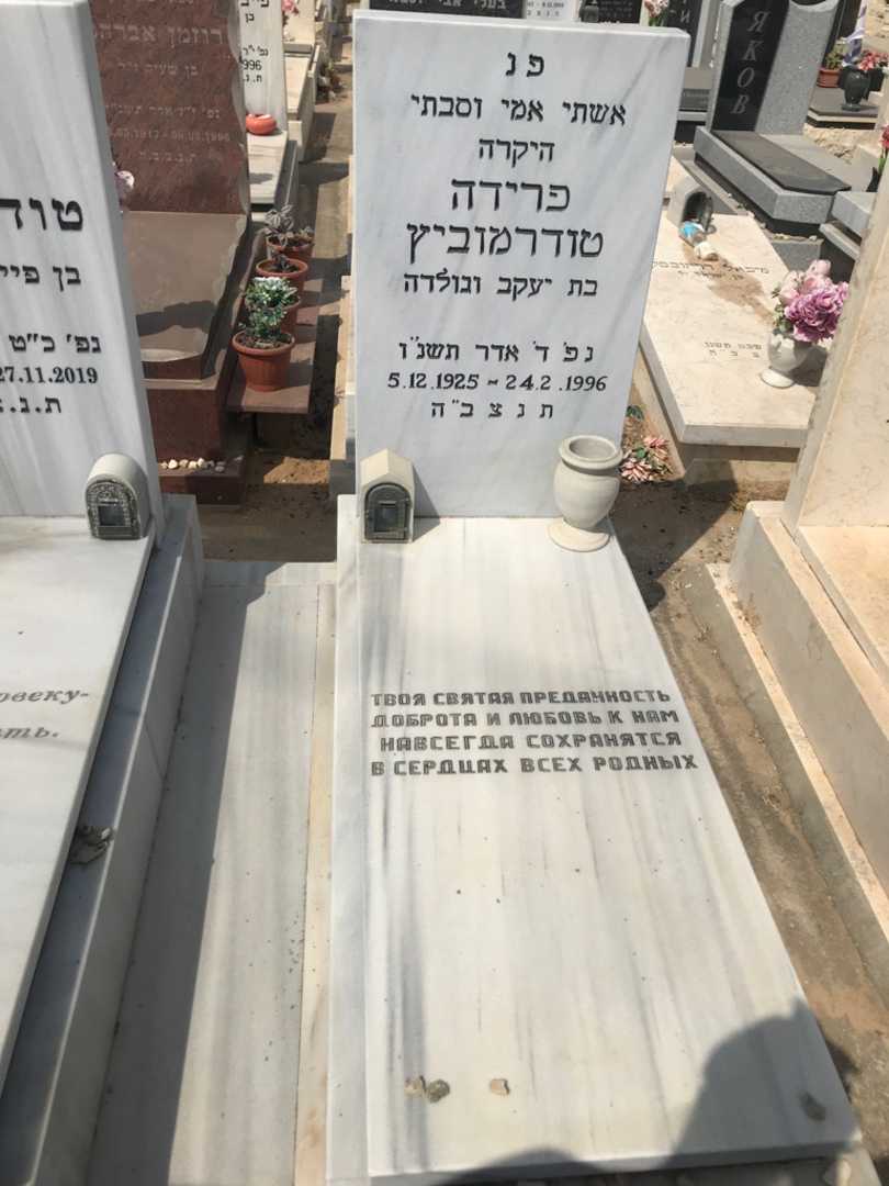 קברו של פרידה טודרמוביץ. תמונה 2