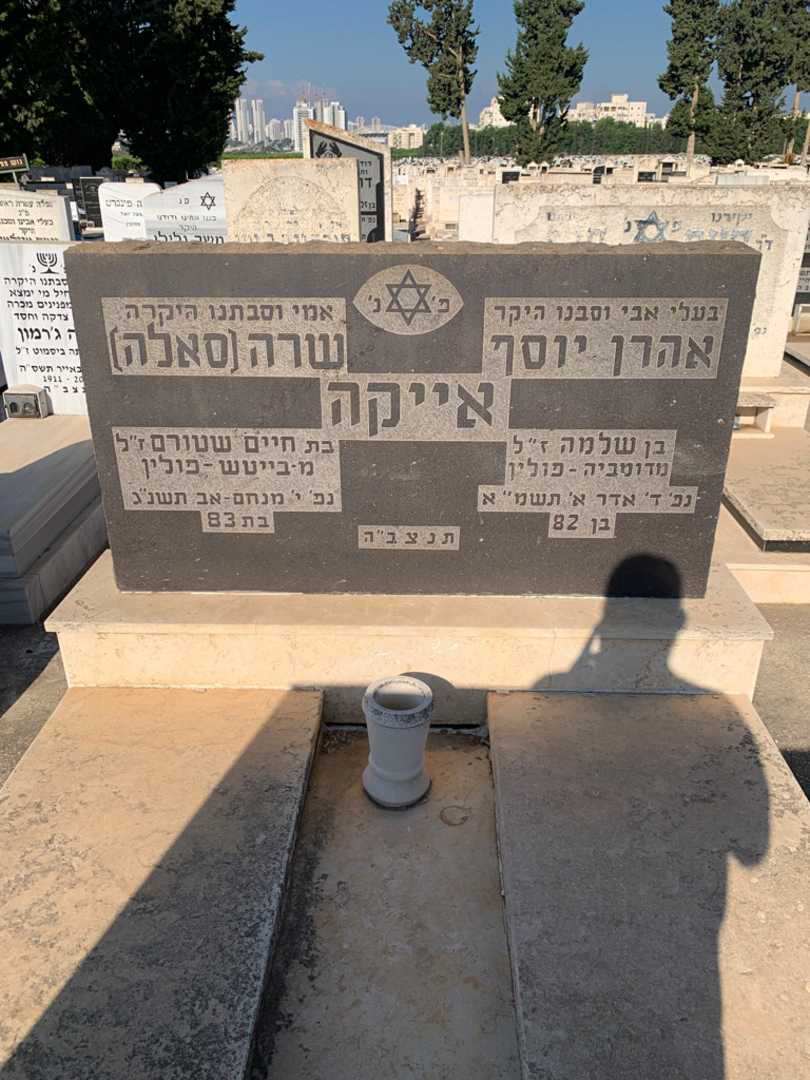 קברו של אהרן יוסף אייקה. תמונה 1