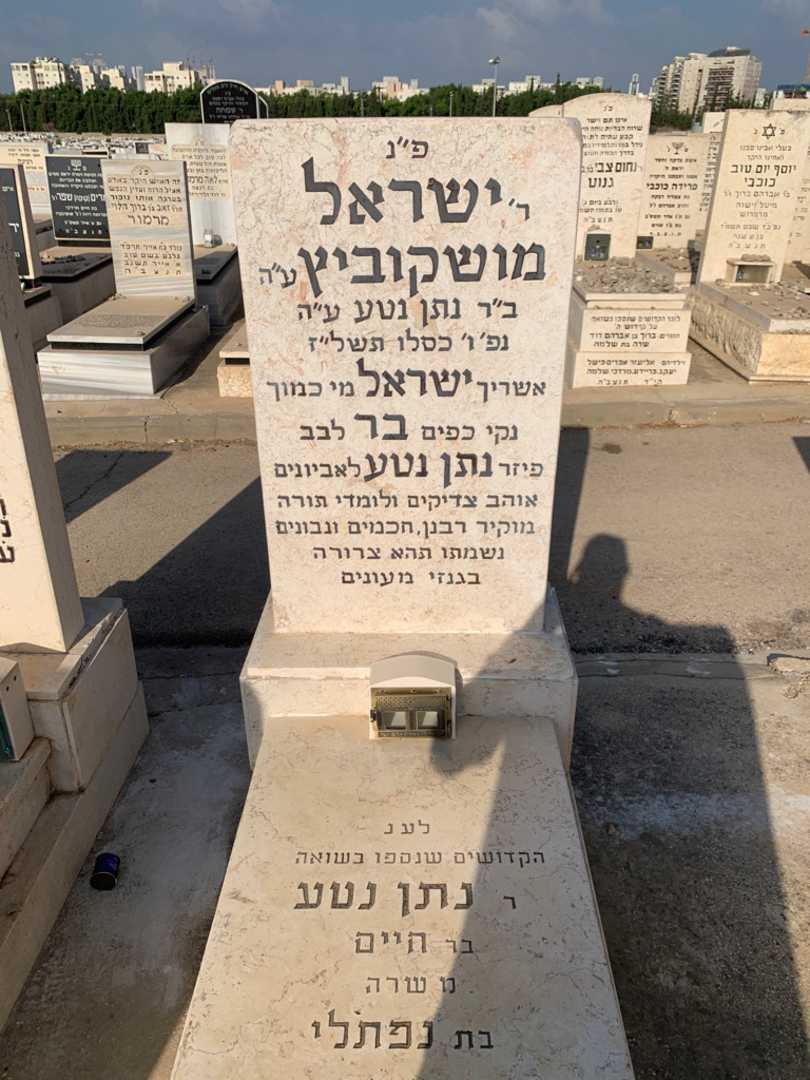 קברו של ישראל מושקוביץ. תמונה 1