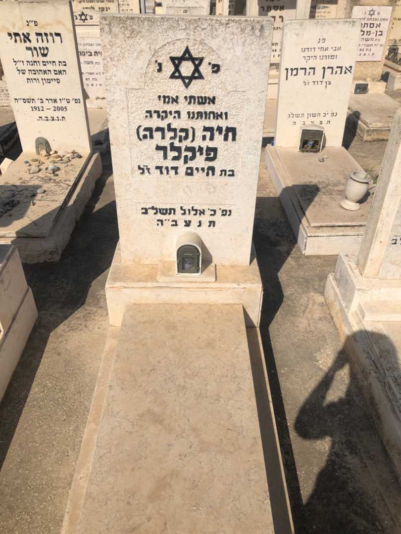 קברו של חיה קלרה פיקלר