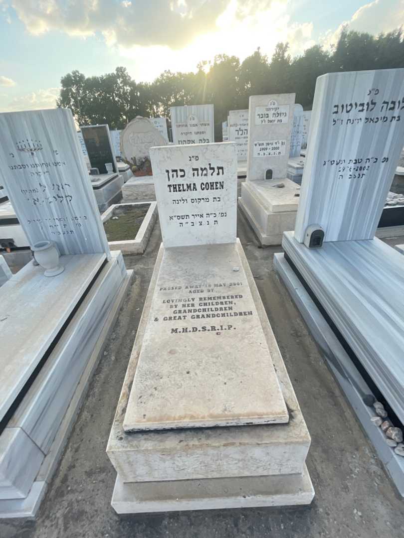 קברו של תלמה כהן