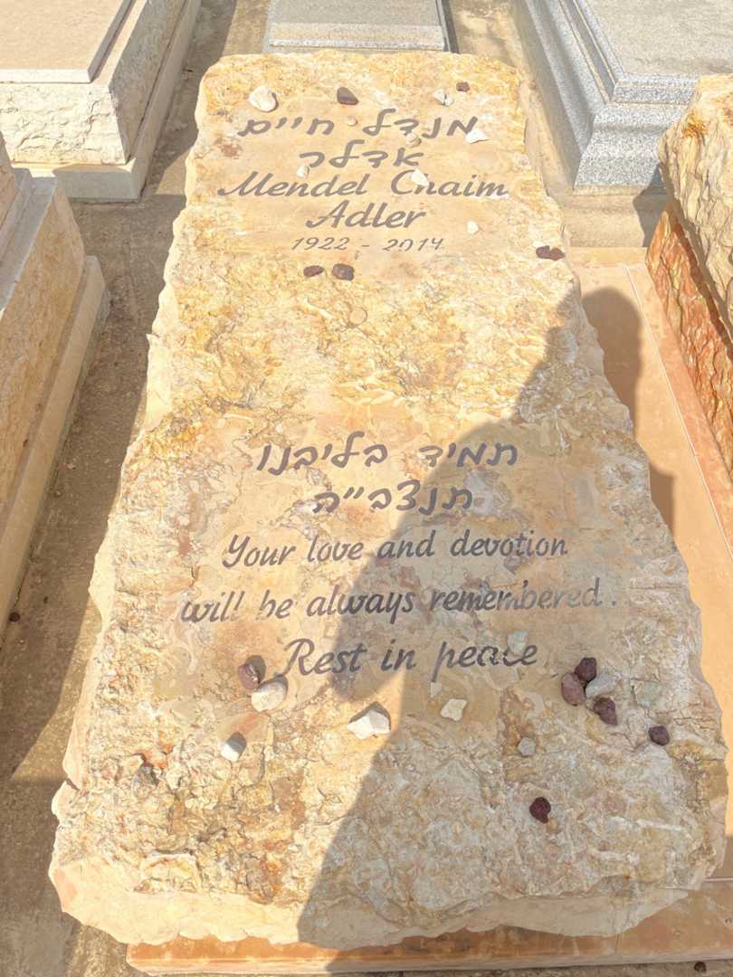 קברו של מנדל חיים אדלר. תמונה 1