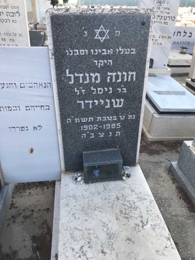 קברו של חונה מנדל שניידר. תמונה 2