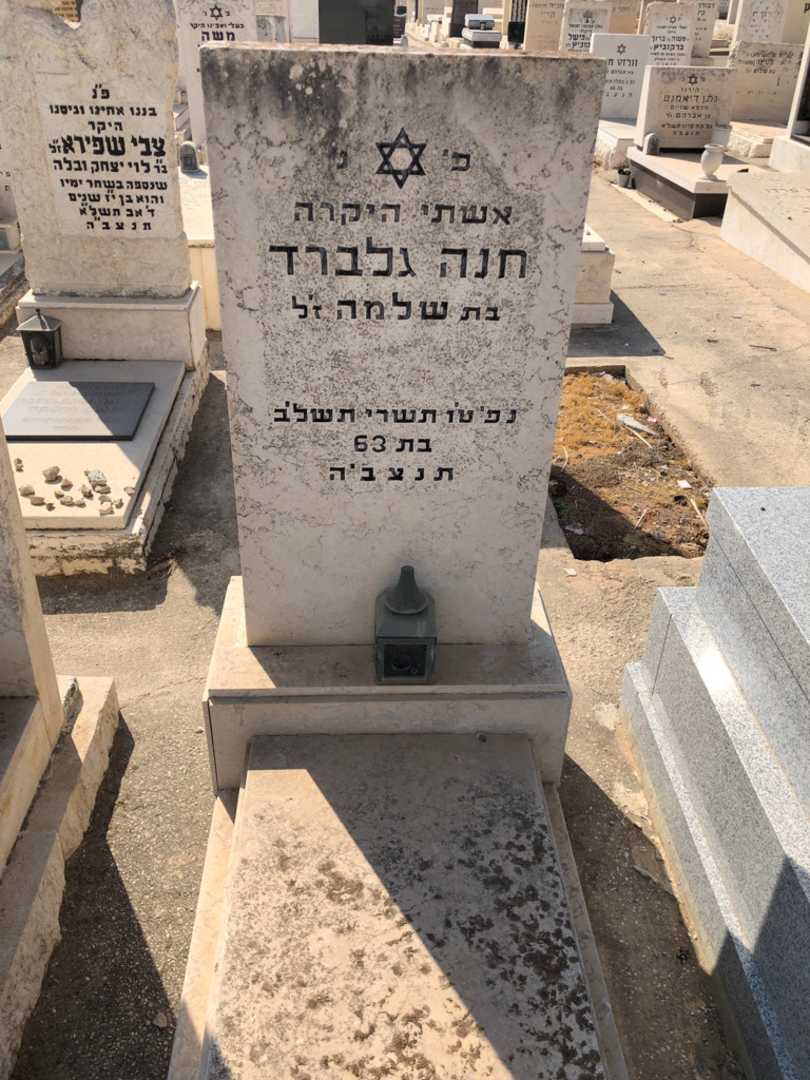 קברו של חנה גלברד