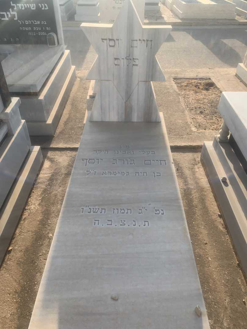 קברו של חיים ג'ורג' יוסף פלוס