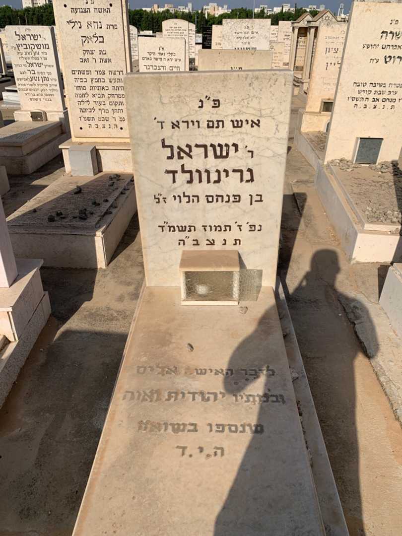 קברו של ישראל גרינוולד