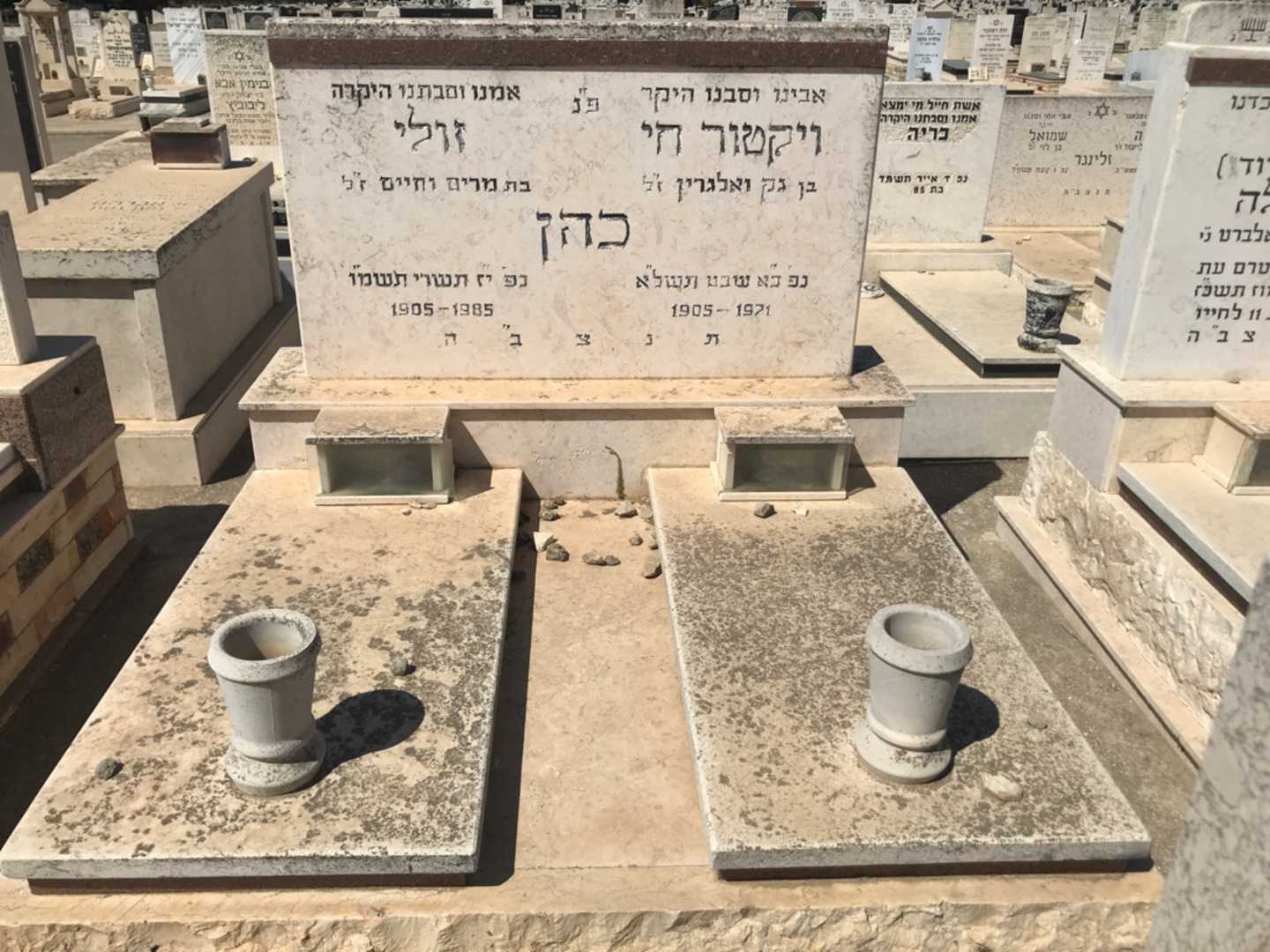 קברו של ויקטור חי כהן. תמונה 1