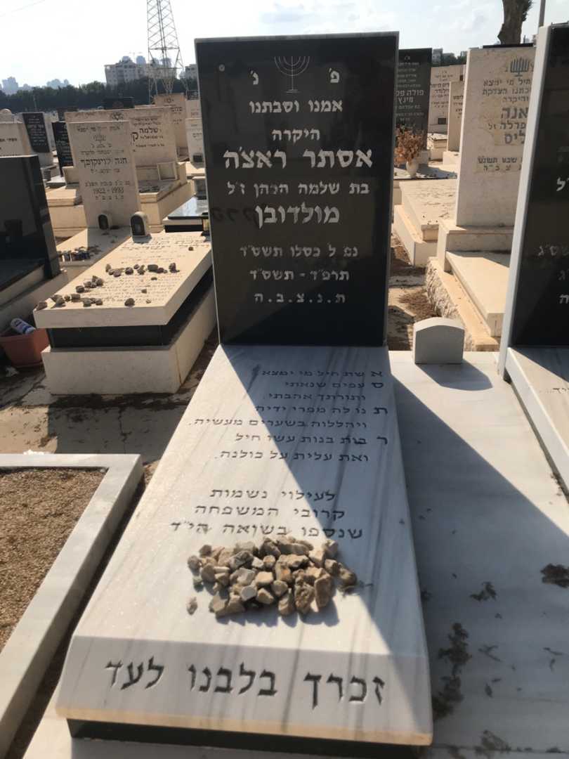 קברו של אסתר ראצ'ה מולדובן. תמונה 2