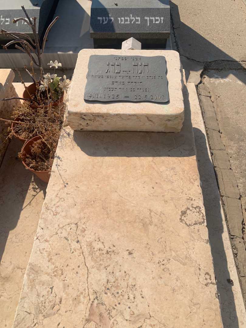 קברו של חנה "הנקה" ברג. תמונה 2