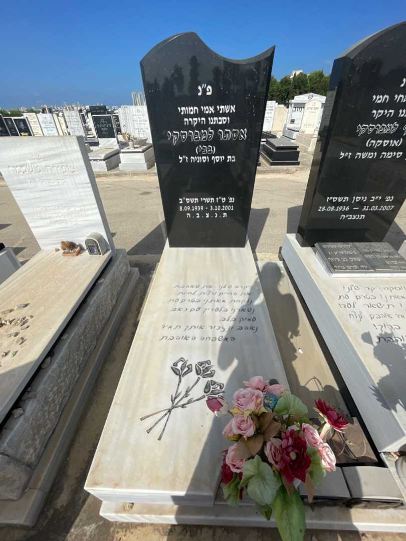 קברו של אסתר "בבי" למברסקי. תמונה 2
