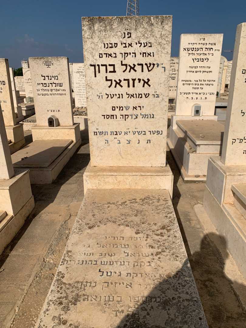 קברו של ישראל ברוך איזראל