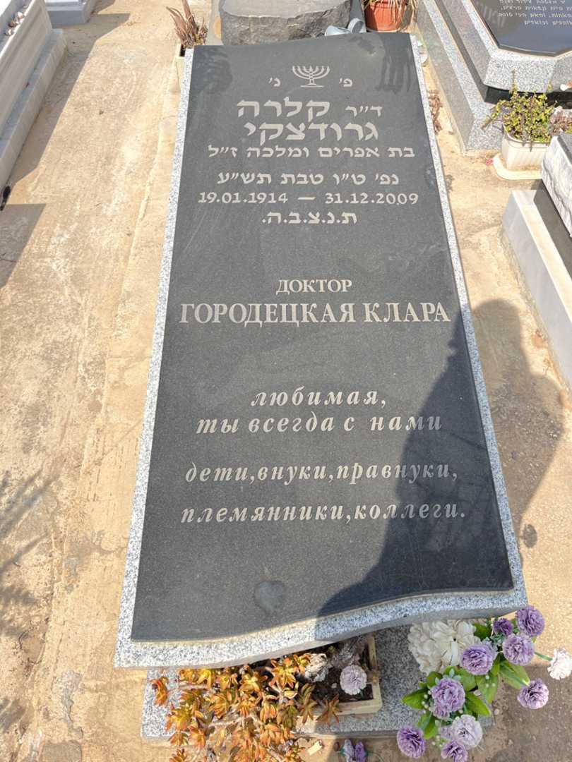 קברו של קלרה גרודצקי
