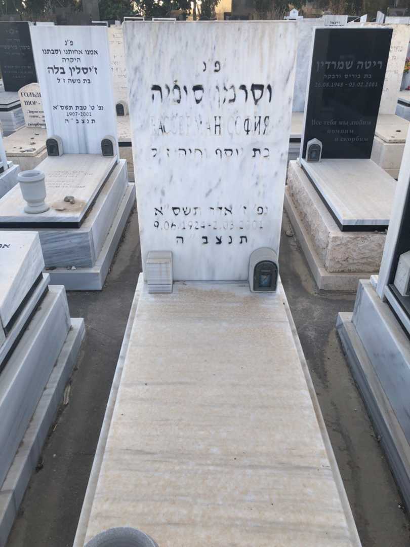 קברו של סופיה וסרמן. תמונה 2