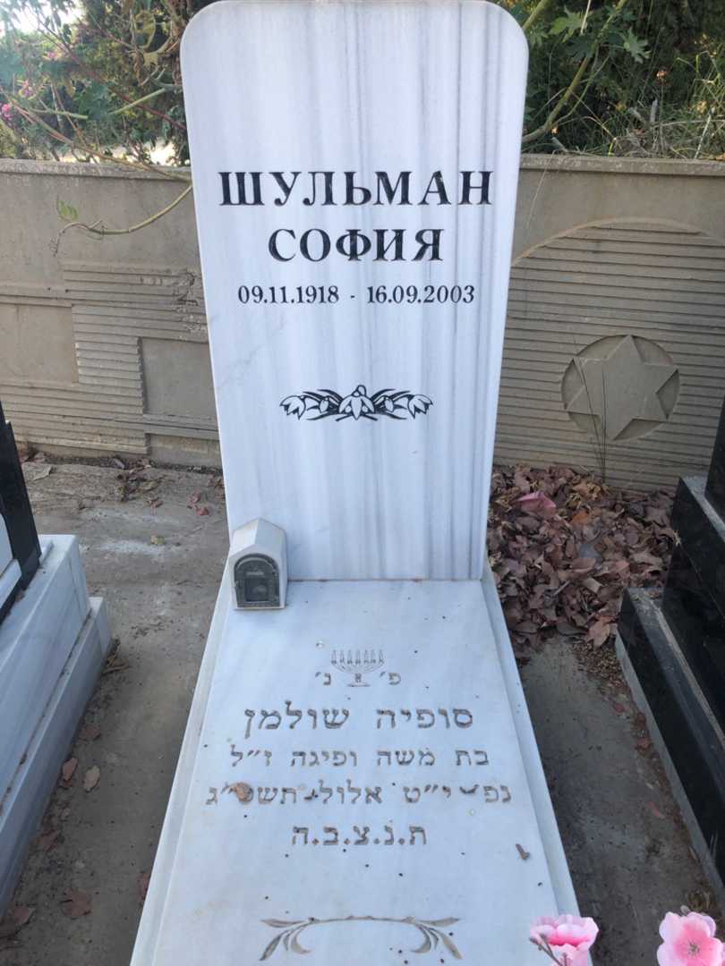 קברו של סופיה שולמן