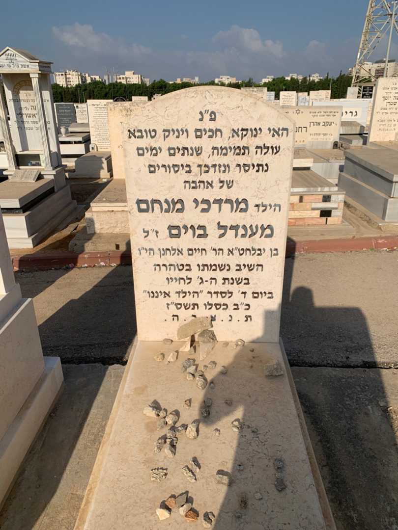 קברו של מרדכי מנחם מענדל בוים