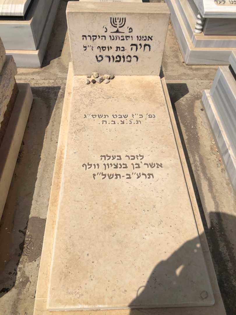 קברו של חיה רפופורט