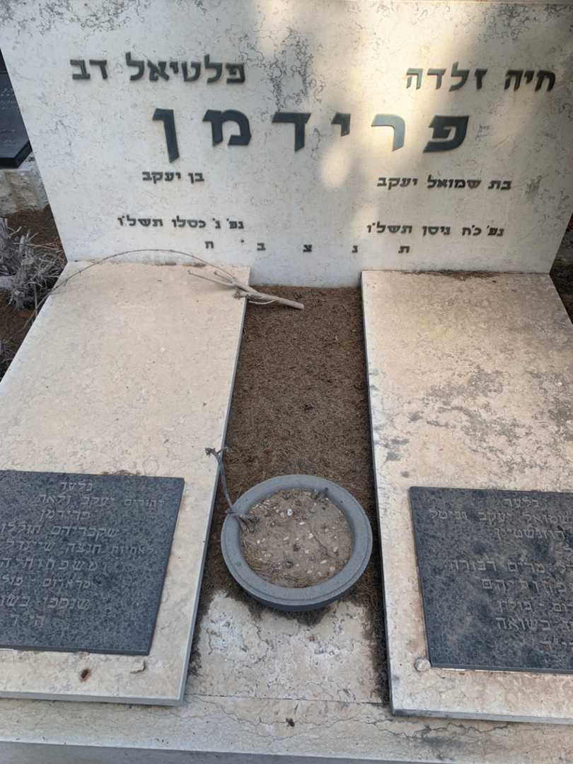 קברו של פלטיאל דב פרידמן. תמונה 2