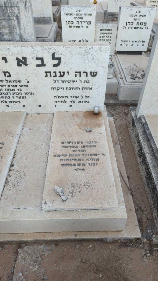 קברו של שרה יענת לבאי. תמונה 2