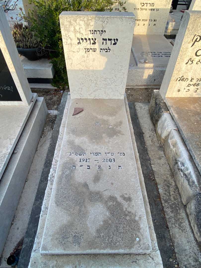 קברו של עדה "שרמן" צוייג