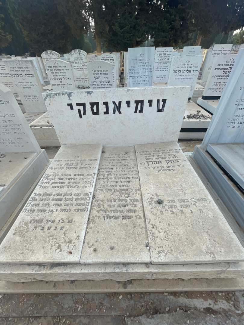קברו של יצחק אהרן טימיאנסקי. תמונה 1