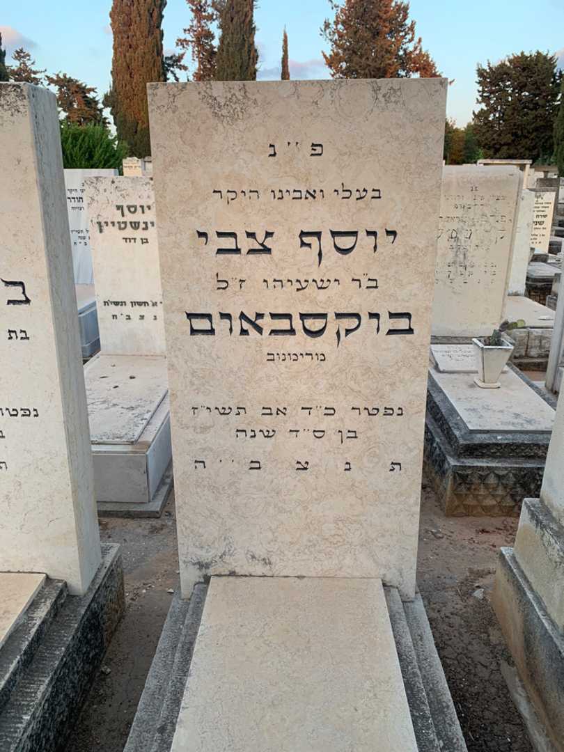 קברו של יוסף צבי בוקסבאום