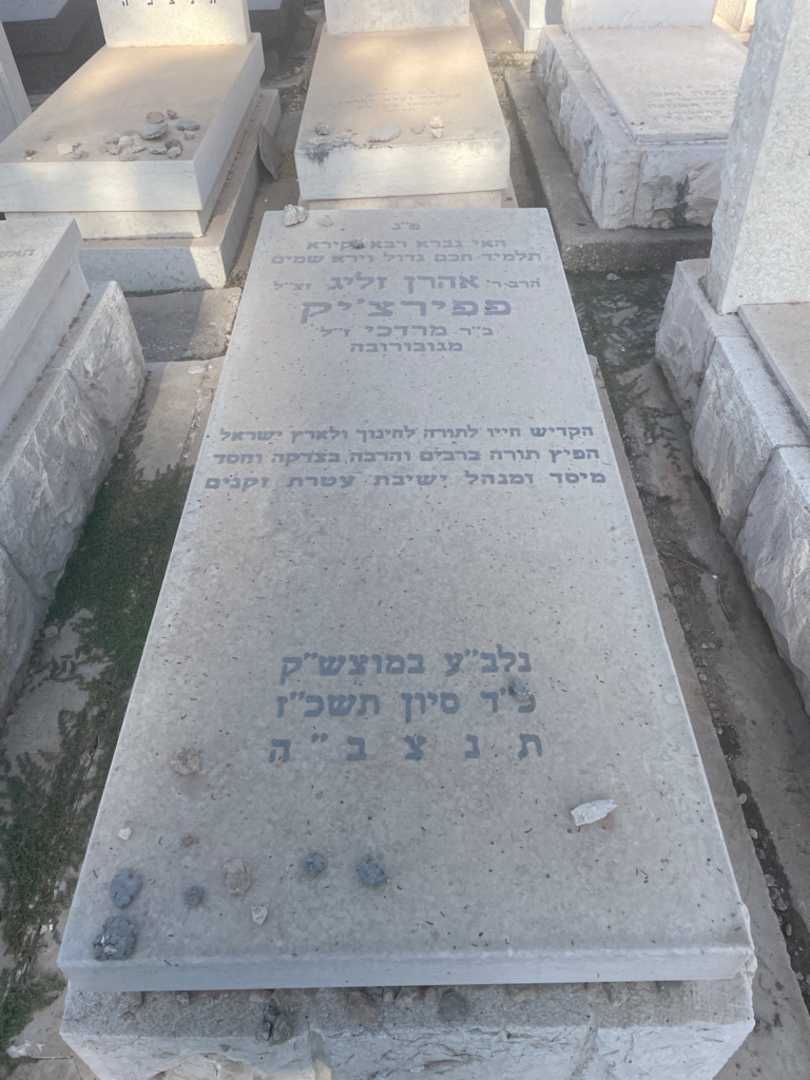 קברו של אהרן זליג פפירציק. תמונה 2