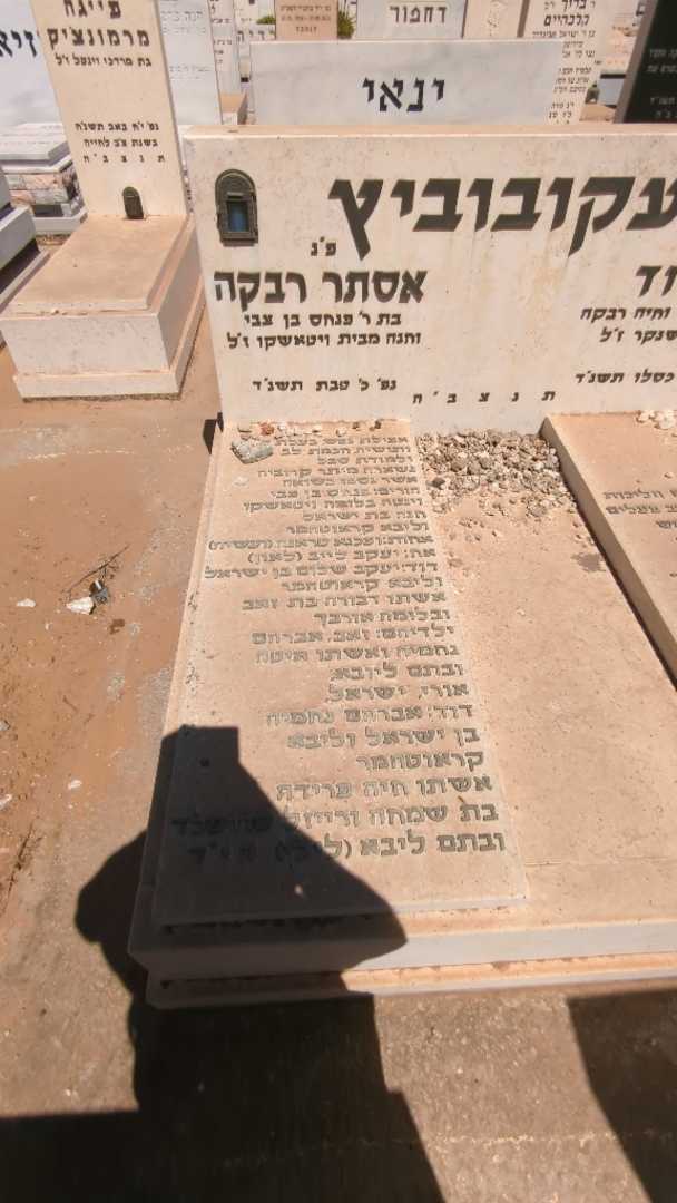 קברו של אסתר רבקה יעקובוביץ. תמונה 2