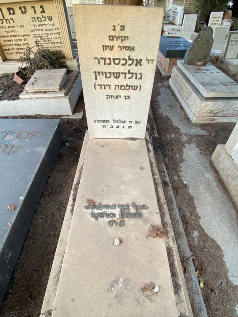 קברו של אלכסנדר "שלמה דוד" גולדשטיין
