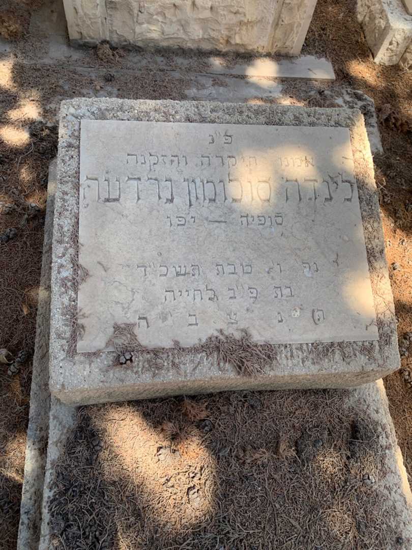 קברו של לינדה סולומון נרדעה. תמונה 2