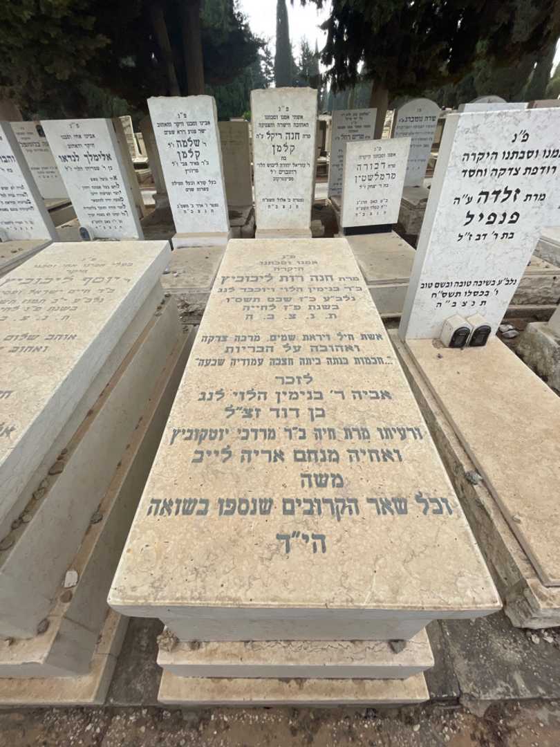 קברו של בנימין הלוי לנג. תמונה 2