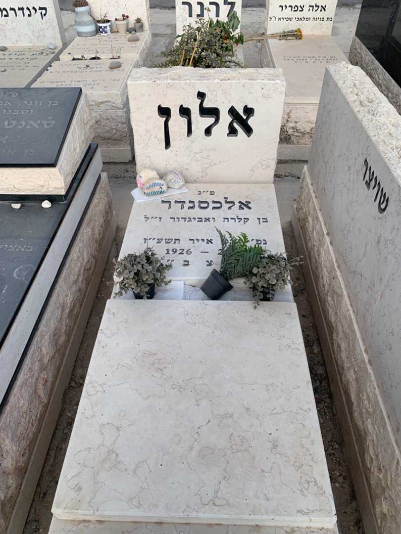 קברו של אלכסנדר אלון. תמונה 1