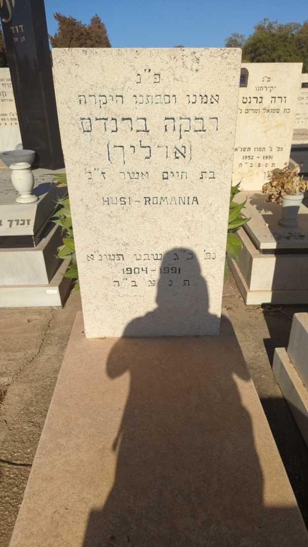 קברו של רבקה "ארליך" ברנדס