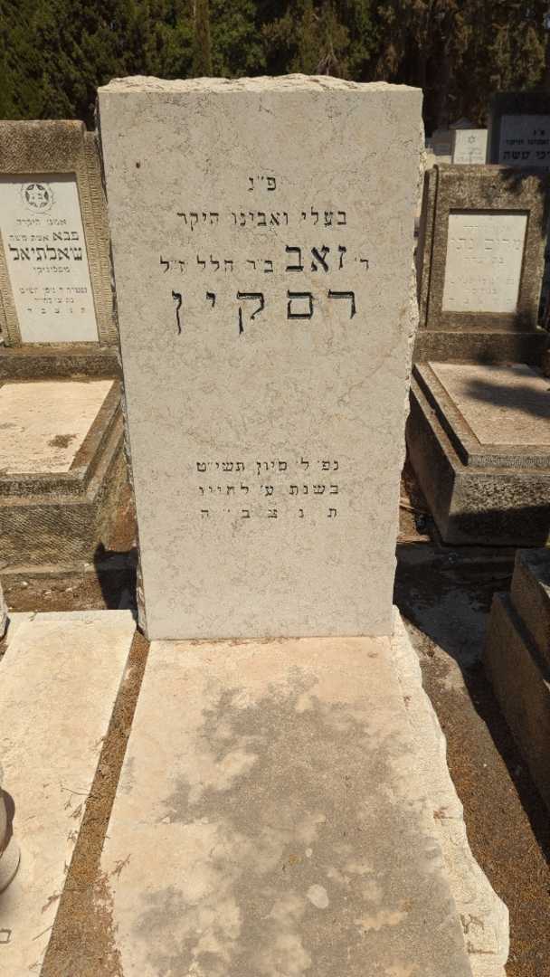 קברו של זאב רסקין. תמונה 2