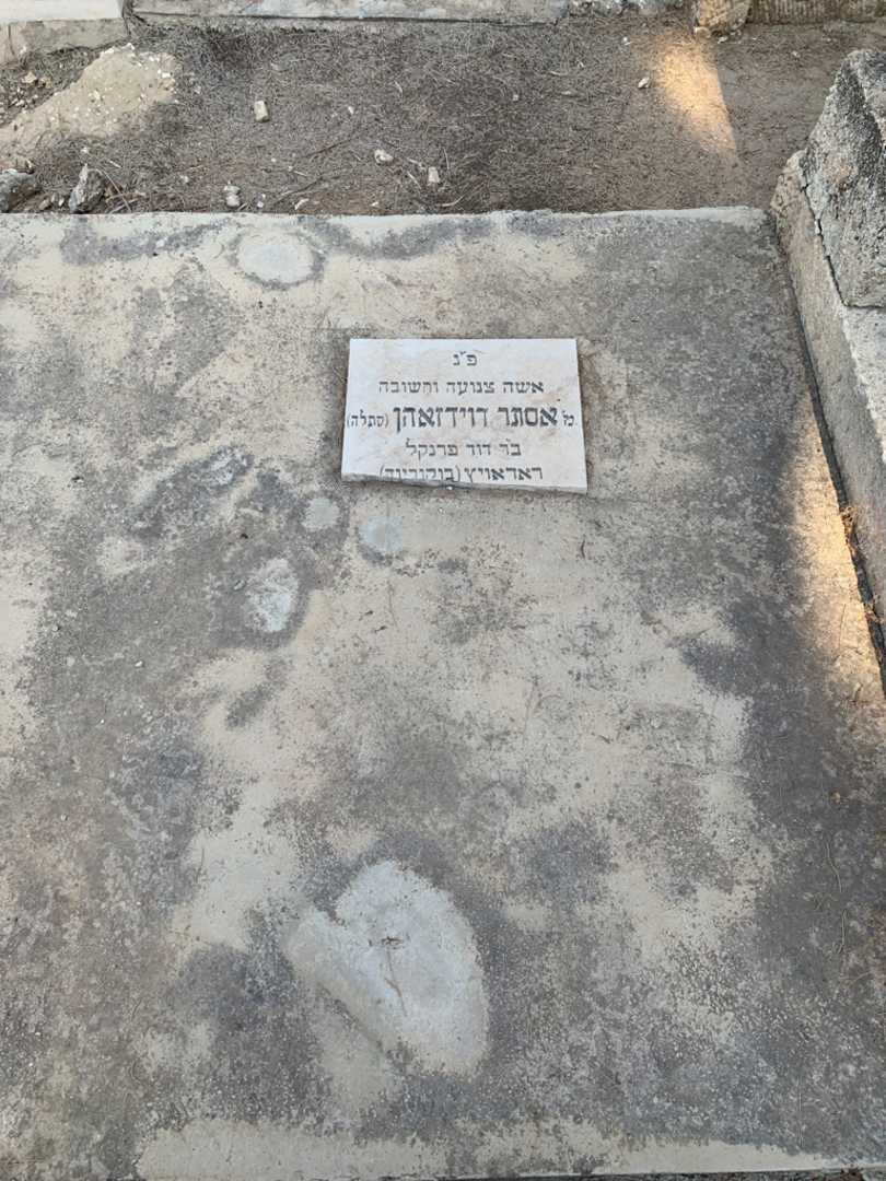 קברו של אסתר "סתלה" דוידזאהן