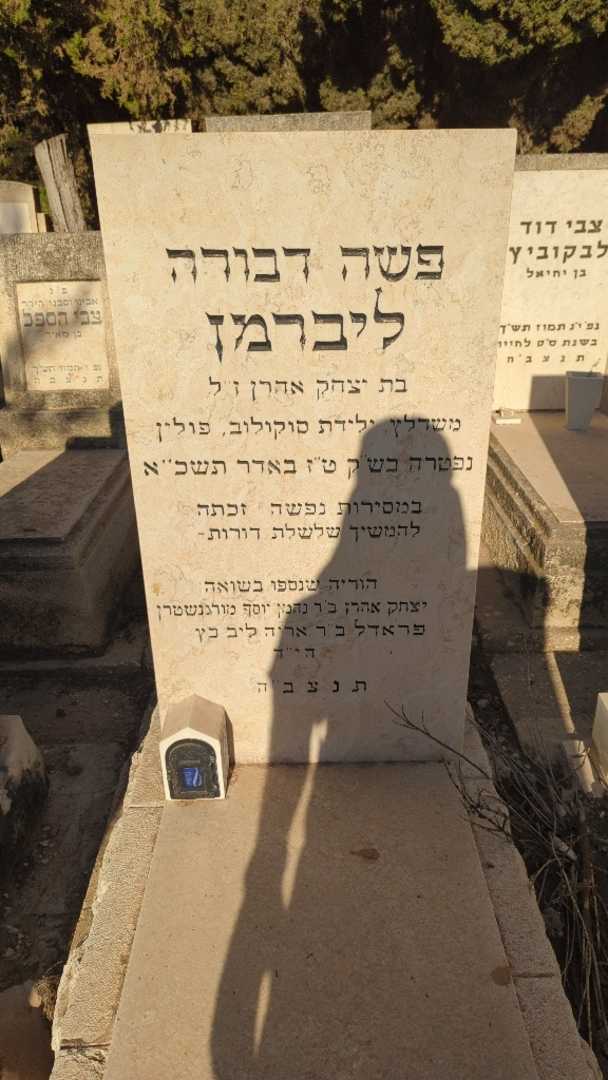 קברו של פשה דבורה ליברמן