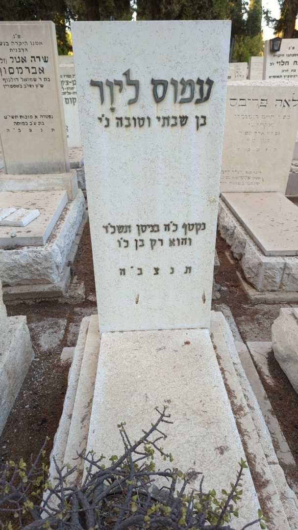 קברו של עמוס ליור. תמונה 1