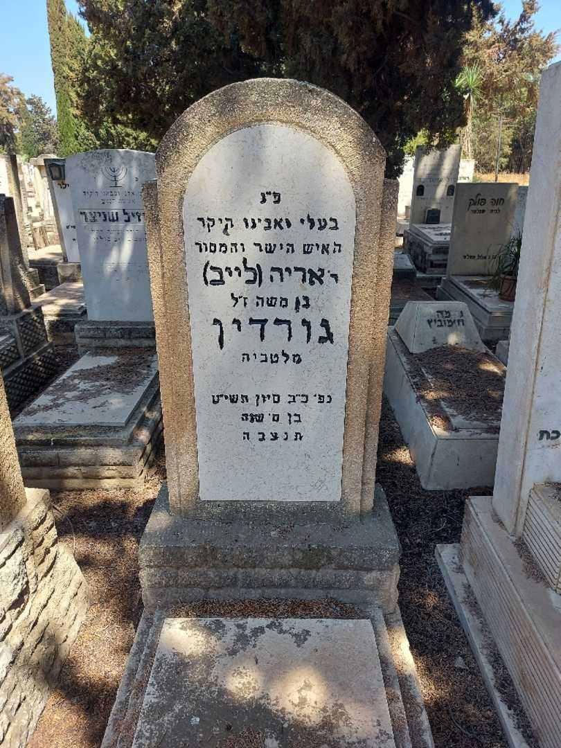 קברו של אריה "לייב" גורדין