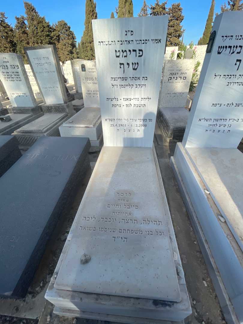 קברו של פרימה שיף. תמונה 2