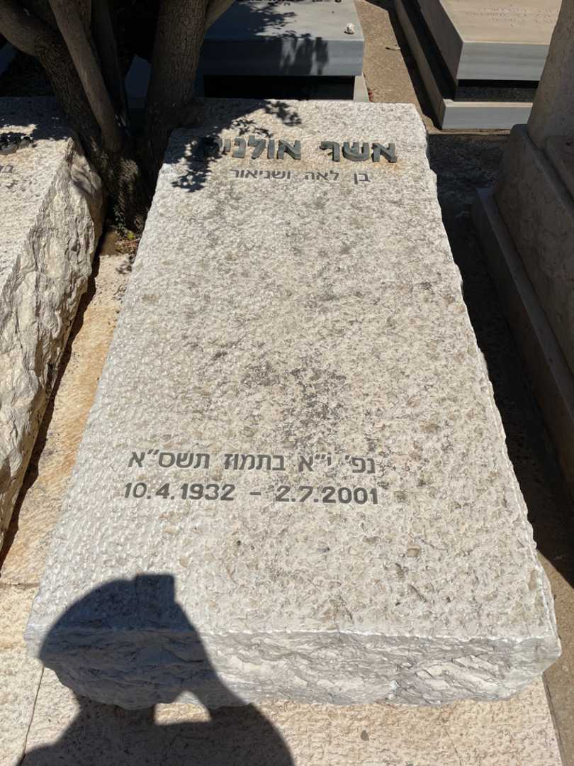 קברו של אשר אולניק. תמונה 2
