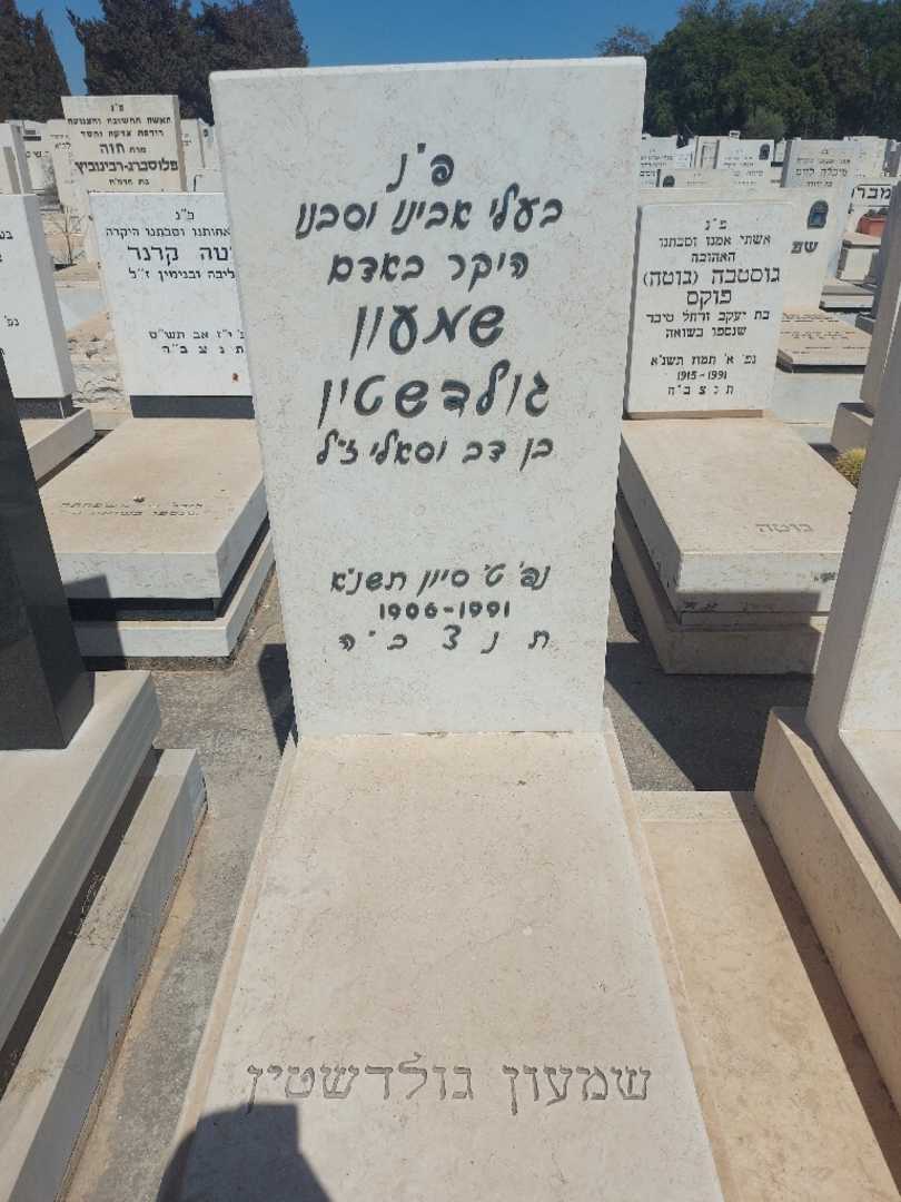 קברו של שמעון גולדשטין. תמונה 2