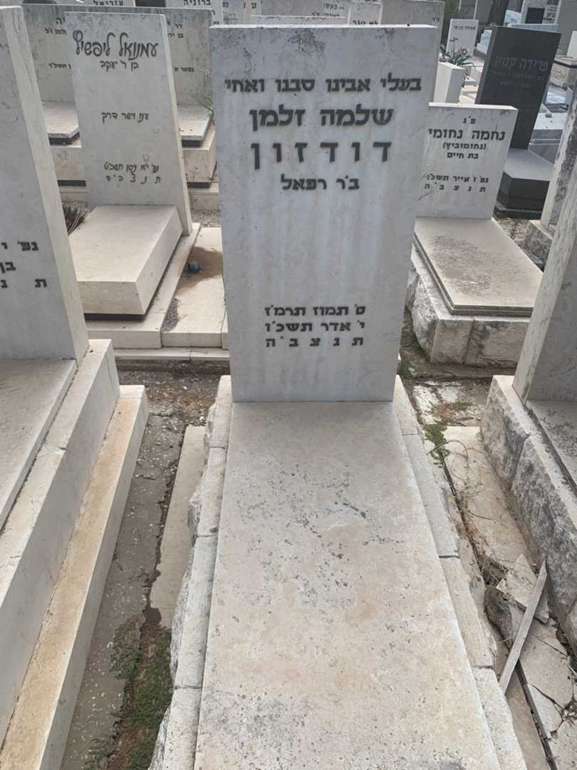 קברו של שלמה זלמן דודזון. תמונה 1