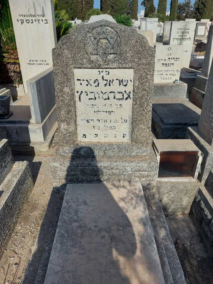 קברו של ישראל מאיר אברמוביץ. תמונה 1