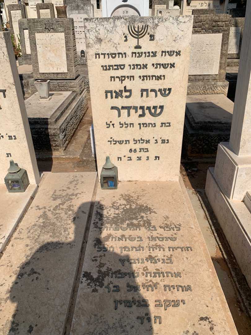 קברו של שרה לאה שנידר. תמונה 2