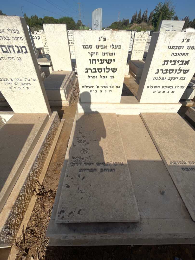 קברו של ישעיהו שלוסברג. תמונה 2