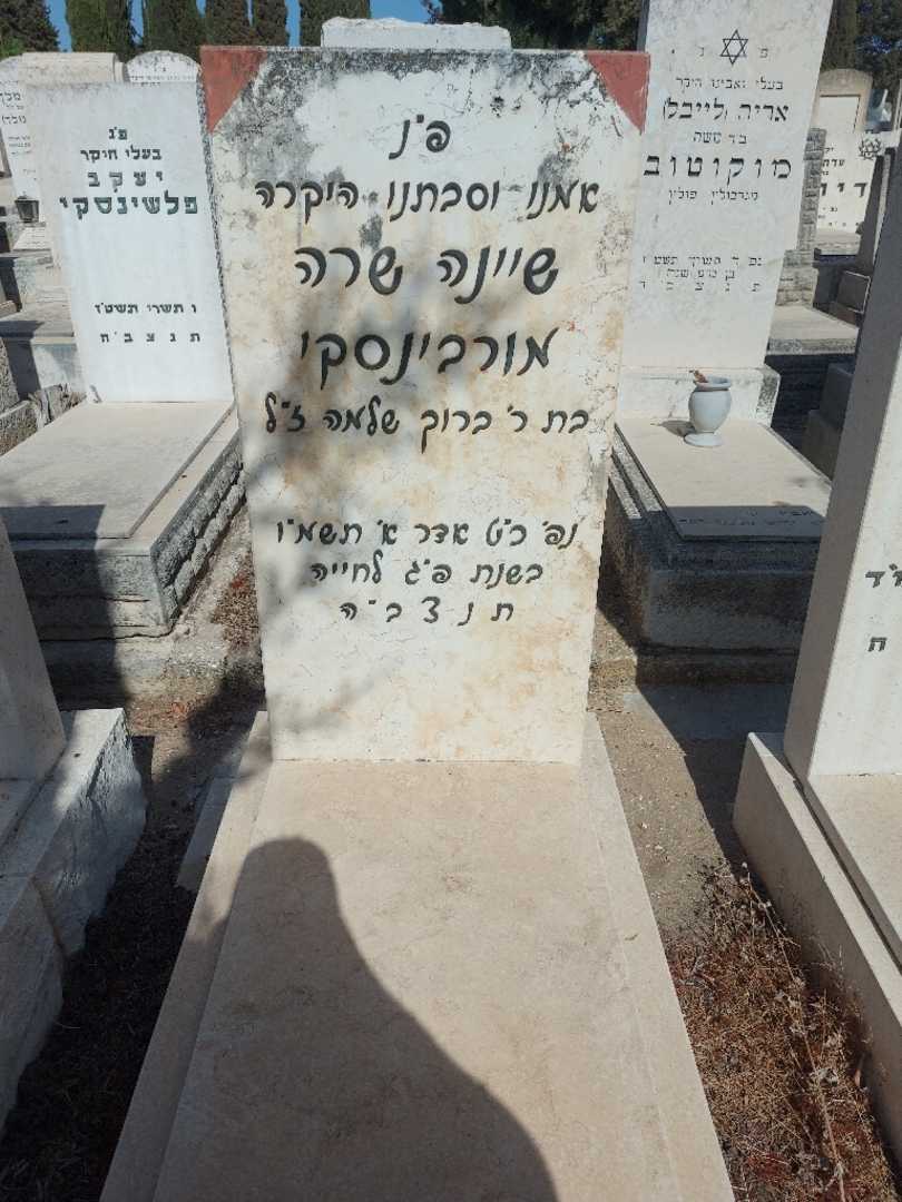 קברו של שיינה שרה מורבינסקי