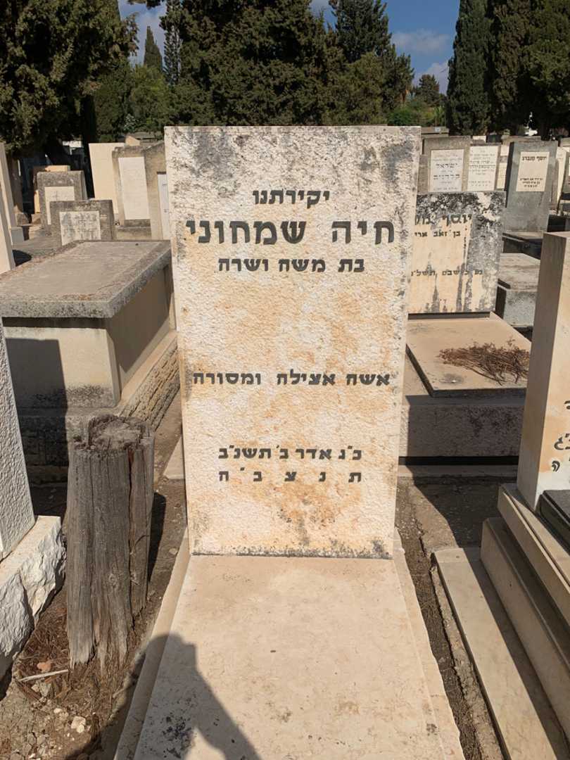 קברו של חיה שמחוני